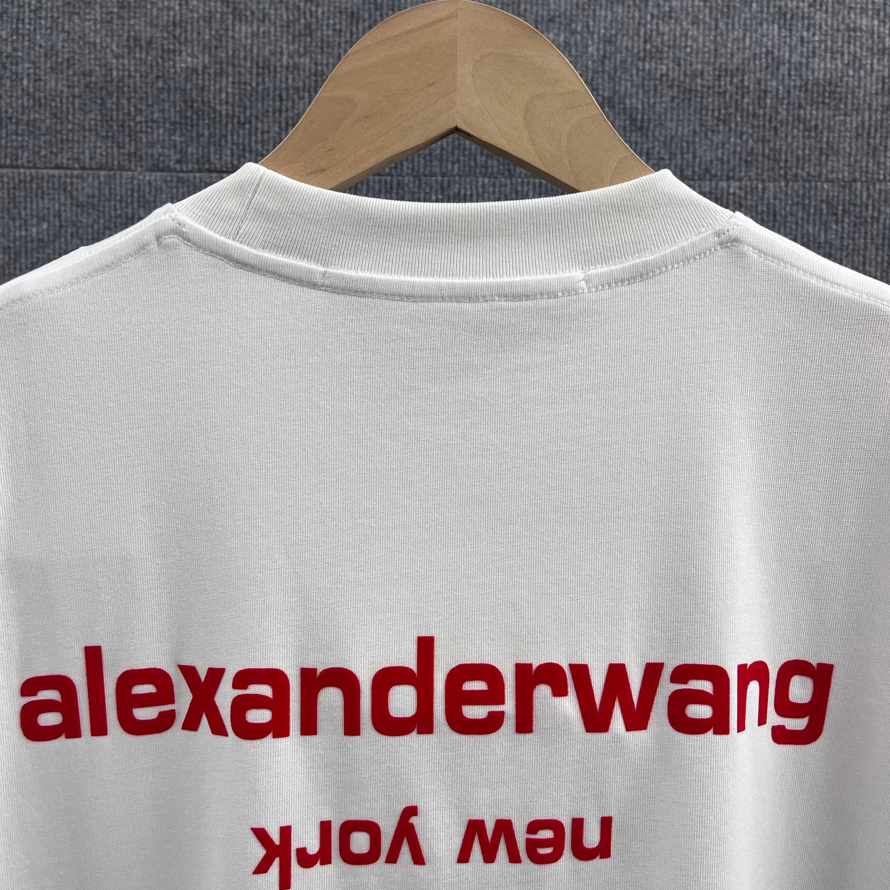 * * *alexan 2026 New Arrival wang logo T Same Style ：Black White Size： S （90-130 ） M （120-150 ） L （140-165 ） XL （160-180 ） XXL （180 ）